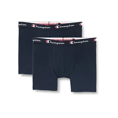 Imagen de Champion Core Trunk X2 Ropa Interior de Hombres, Azul Marino, M (Pack 2)