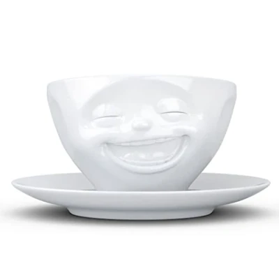 Imagen de 58 PRODUCTS Taza Café Riendo Tazas, Porcelana, Blanco, Único