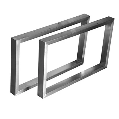 Imagen de CHYRKA Estructura para tableros de Mesa Diseño pie Acero Inoxidable 201 40x20 300 Comedor Pata (300x600 mm 1 par)
