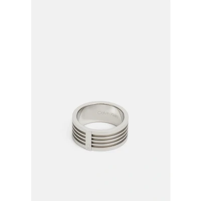 Imagen de Calvin Klein Linear Pattern Anillo silvercoloured, Hombre, Talla: 62, Silver coloured