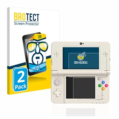 Imagen de BROTECT Protector Pantalla para Nintendo New 3DS Transparente (2 Unidades) Anti Huellas