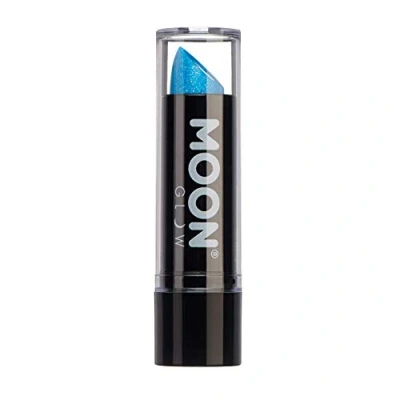 Imagen de Moon Glow Lápiz labial con brillo UV de neón color brillante Brilla bajo los rayos Azul 5 g (Paquete 1)