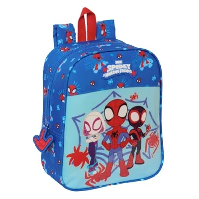 Imagen de SPIDEY Mochila Infantil, Niño, Escolar, Adaptable a Carro, Ideal para Guardería, Cómoda y Versátil, Calidad Resistencia, 22x10x27 cm, Color Azul