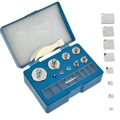 Imagen de OTYMIOW Pesas de Calibración Juego 17PCS Unidades 10mg 100g Escala Peso Gramos Acero Inoxidable para Microescalas Báscula Equilibrio