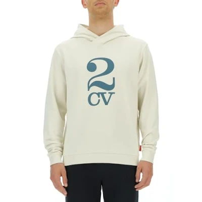 Imagen de CITROËN O102937 W497 Hooded Sweatshirt 2CV Logo Large Print C23W Hombre Birch White Tamaño XXL
