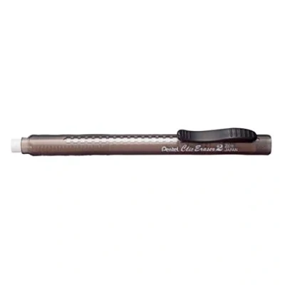 Imagen de Pentel Portagomas Clic Eraser 2 con clip negro.