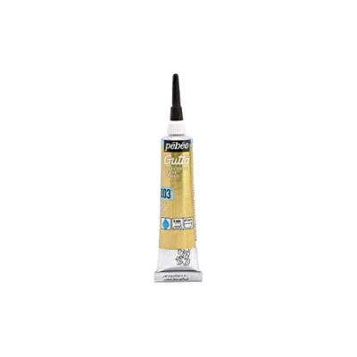 Imagen de Pébéo Setasilk Tubo de Pintura Base acuosa para Seda (20 ml), Color Dorado