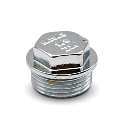 Imagen de DOJA Barcelona Tapon Obturador Macho Rosca Externa Tapa Hexagonal 3/4’’ Laton Cromado Tapones para Tubo Desague Lavabo, Radiador Toallero, Agua con Gas, Llave de Paso Agua, Lavabo