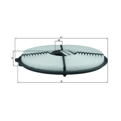 Imagen de MAHLE ORIGINAL LX 733 Filtro de aire 40,0 256,0 263,5 Cartucho filtrante TOYOTA: Corolla VI Liftback, Familiar, Berlina