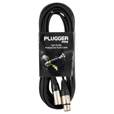 Imagen de Plugger Câble XLR femelle 3b/mâle 3b 6 m Noir