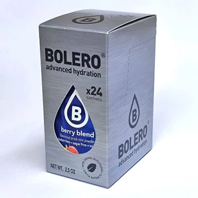 Imagen de Bolero Drink 24 bolsitas de 3 g fruta preparada en polvo soluble para bebida fresca agua, 72 gramos endulzado con stevia (Berry Blend)