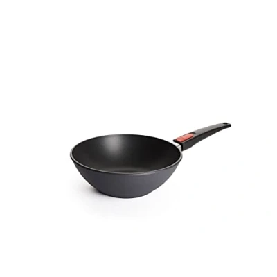 Imagen de Woll Diamond Lite Sartén para Wok y agitación, diámetro de 26 cm, 9 cm Alto, con Mango extraíble, Apta vitrocerámica, Gas, eléctrica, halógena, no inducción, Aluminio Fundido,