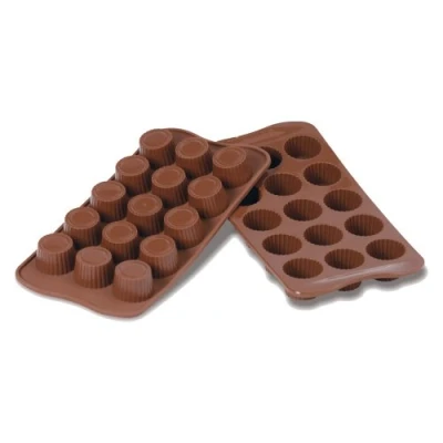 Imagen de SCG10 Molde de Silicona para chocolatines con Forma Hojas, Color marrón