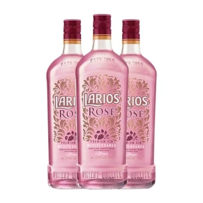 Imagen de Ginebra Larios Rosé 70 cl (Caja de 3 Botellas cl)