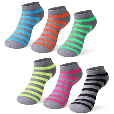 Imagen de L&amp;K II 12 Pares de Calcetines Cortos para mujer deportivos algodón verano rayas colores 92239 35 38