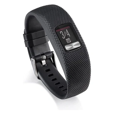 Imagen de INF Pulsera de Repuesto Compatible con Garmin Vivofit 4, Intercambiable, accesoria, Correa Reloj Deportivo, TPU/TPE, Negro, Grande