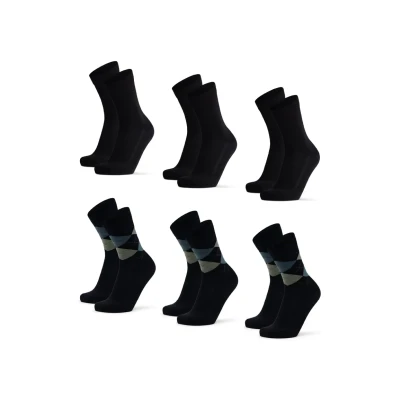 Imagen de Danish Endurance 6 PACK Ultrasoft Calcetines, Talla: 39 42, Multicolor black argyle green