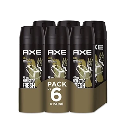Imagen de Axe Desodorante para Hombre Bodyspray Gold 150ml Pack de 6