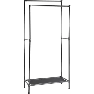 Imagen de Lastdeco Burro Ropa Perchero Colgador de Ropa. Vestidor Resistente con Soporte para Zapatos Organizador. Montaje Fácil (Perchero Doble)