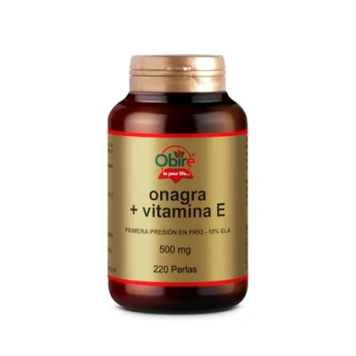 Imagen de Obire Perlas de Aceite Onagra 500 mg 220 Contribuye a Aliviar los Síntomas Menstruales Bienestar Femenino 10% GLA Omega 3 6 9 Vitamina E