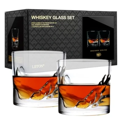 Imagen de LIITON Grand Canyon Vasos de Whiskey Set 2, 280ml Clear