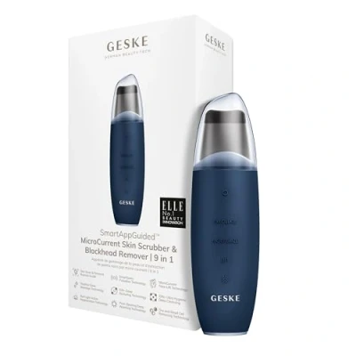 Imagen de GESKE SmartAppGuided™ MicroCurrent Skin Scrubber &amp; Blackhead Remover 9 en 1 Cuidado de la piel Limpieza facial Antiedad Lifting profesional Eliminador puntos negros
