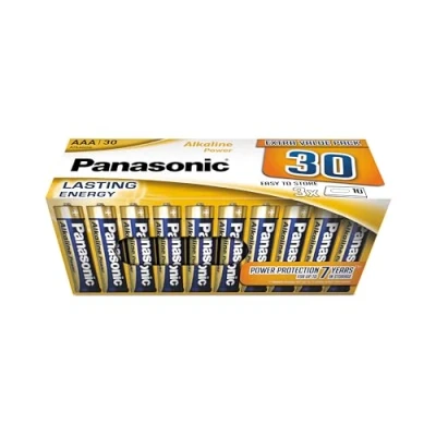 Imagen de 30 Pilas AAA Panasonic, Micro LR03, alcalinas, 1,5 V, protección contra Fugas, 7 años de Almacenamiento, Mejor para mandos a Distancia, básculas, Relojes, energía Duradera y fiable