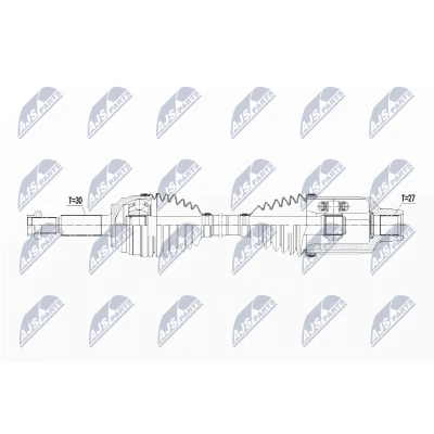 Imagen de NTY NPW CH 076 Árbol de transmisión Eje delantero, derecha 750 TESLA: Model X
