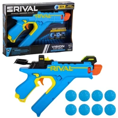 Imagen de NERF rival Vision XXII 800 Blaster, sistema más preciso, vista ajustable, revista integrada, 8 accu rondas rivales