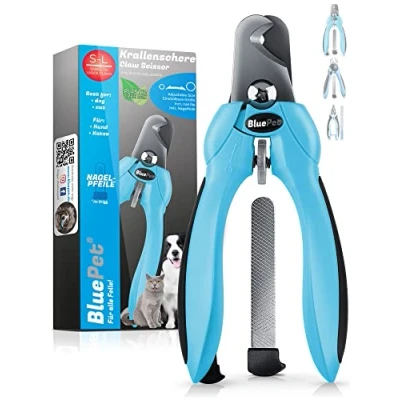 Imagen de BluePet® Cortauñas Profesional para Perros, Gatos y Otras Mascotas Variantes Cada Animal Tijeras de uñas Cortaúñas Perro Garras Fácil Seguro Usar en casa