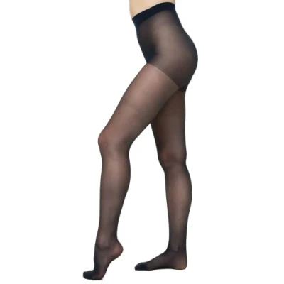 Imagen de Nur Die Medias transparentes para mujer, talla 38 (XS/S), color Azul marino 351