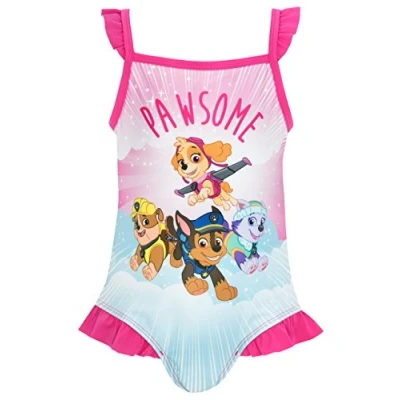 Imagen de Paw Patrol Bañador para Niñas Skye, Everest, Chase, Rubble Traje de Baño La Patrulla Canina Multicolor 4 5 Años