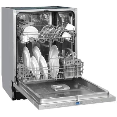 Imagen de Exquisit® Lavavajillas 60Cm, Clase E, Interior Inox, 13 Servicios, 6 Programas de Lavado, Inicio Diferido, Cesto Regulable, Consumo 94 kWh/100ciclos, Medidas 81,5x59,8x55 Cm.