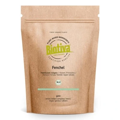 Imagen de Biotiva Foeniculum vulgare Semillas de hinojo dulce y orgánico (250 g)