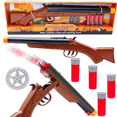 Imagen de TOYLAND® 47cm Escopeta de Doble Cañón con Efectos Sonido y Eyección los Depósitos
