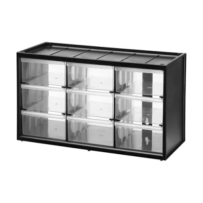 Imagen de STANLEY Organizador de 3 niveles 9 cajones, Marco polipropileno densidad, Cajones blandos transparentes y a prueba golpes, Apilable, Dimensiones 36,5 x 15,5 21,3 cm, 1 93 978