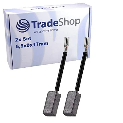 Imagen de Trade Shop Escobillas de carbón para Hitachi CNF35U G10SD2 G12SA2 G12SA3 G12SE G12SE2 G13SB2 G13SB3 G13SE G13SE2 / motor 6,5 x 9 17 mm