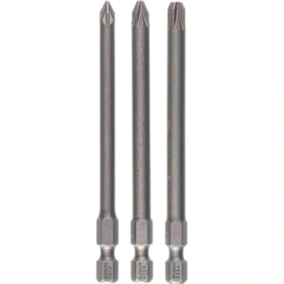 Imagen de Bosch 2 607 001 761 Juego de 3 pzas. puntas atornillar extraduras PZ1; PZ2; PZ3; 89 mm (pack 3)