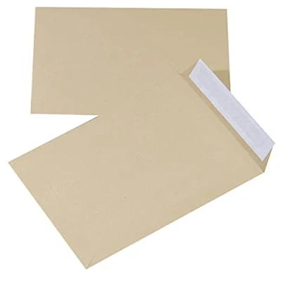 Imagen de OFFICE PRODUCTS HK C4 Sobres con cinta de silicona (229 x 324 mm, 90 g/m², 250 unidades, banda silicona), color marrón y