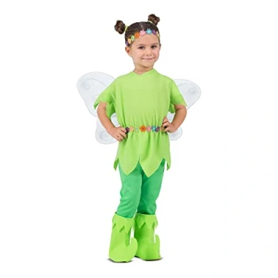 Imagen de My Other ME FUN COMPANY, S.L. Disfraz Campanilla 3 4 y (Diadema, alas, vestido, mallas cubrebotas)