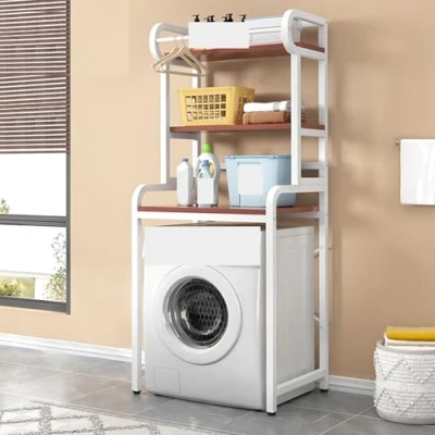 Imagen de Estanteria Baño Encima WC Mueble Lavadora Ahorra Espacio Almacenamiento Cuarto sobre Inodoro (Color : C)