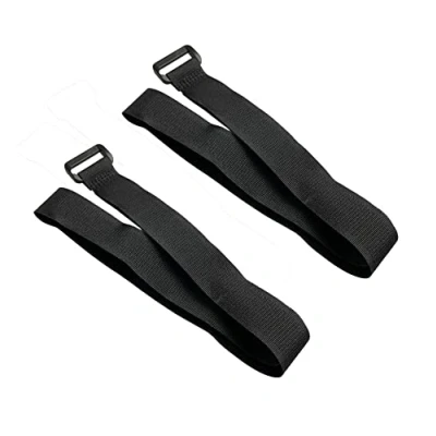 Imagen de correas de velcro ajustable Alfatex®, cierre para sujetacables y sujetador organizador, nailon, negro, (2 piezas) 3cm x 120cm