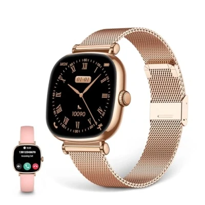 Imagen de Smartwatch Ksix Iria Pantalla Amoled 1,7&quot;&quot; Correa Metal Y Silicona Modos Deporte Salud Llamadas Rosa