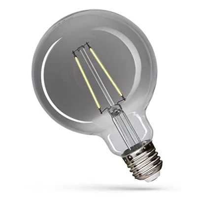 Imagen de NCC Licht Bombilla LED G95, 4,5 W = 29 W, E27, cristal ahumado, transparente, blanco neutro, 4000 K, 270