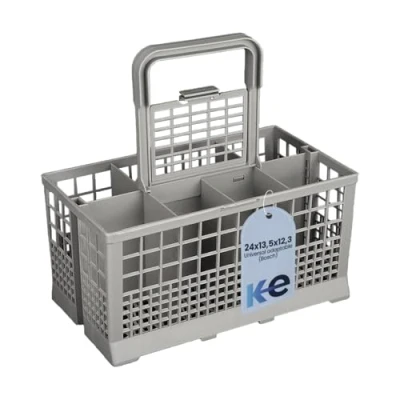 Imagen de Anakel Home Cesta de Lavavajillas para Cubiertos Universal Escurridor Lavaplatos Compatible con Todos los Modelos Medidas 240x135x123mm