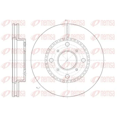 Imagen de REMSA 6804.10 Disco de freno Eje delantero 259,8, 259,8 23 4 ventilado HONDA: Accord 6 Limousine, PRELUDE V, 4, MERCEDES BENZ: Vaneo
