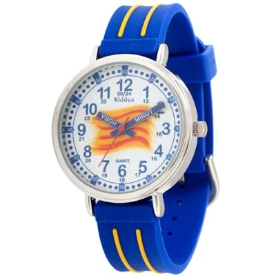 Imagen de Kiddus Reloj Educativo para Niño, Niña, Infantil a Partir de 5 Años. con Sistema Time Teacher, Aprende la Hora los Ejercicios Incluidos.