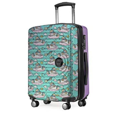 Imagen de HAUPTSTADTKOFFER Mitte Equipaje de Mano 55x40x23, TSA, 4 Ruedas, Maleta Viaje, Rígida, con Mano, Cabina, Unicornio Lila