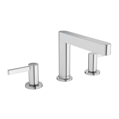 Imagen de hansgrohe Finoris Mezclador de lavabo 3 agujeros 110 con vaciador Push Open, cromo, 76033000