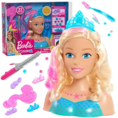 Imagen de Barbie JP Dreamtopia Mermaid Styling Head, 22 Pieces